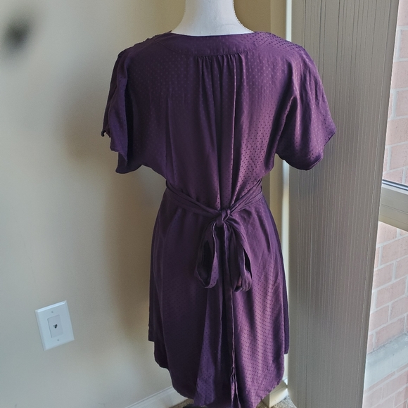 Jacob Purple Polka Dot Flared Skirt Dress - Picture 5 of 6
